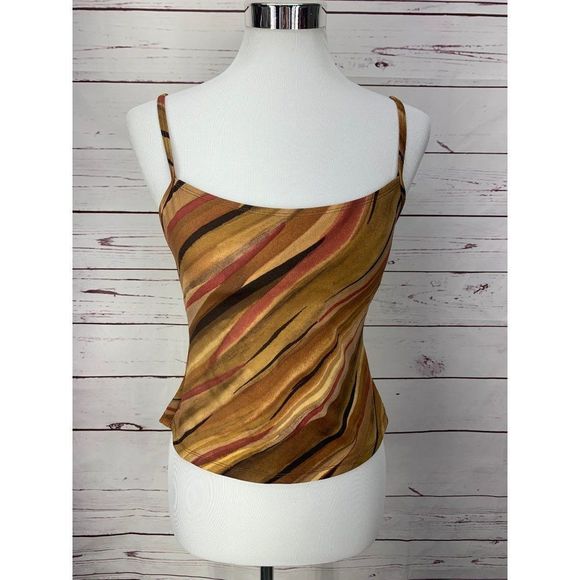 Athena Neutral‎ Slash Print Size 6 Tankini With Shelf Bra - Picture 1 of 8